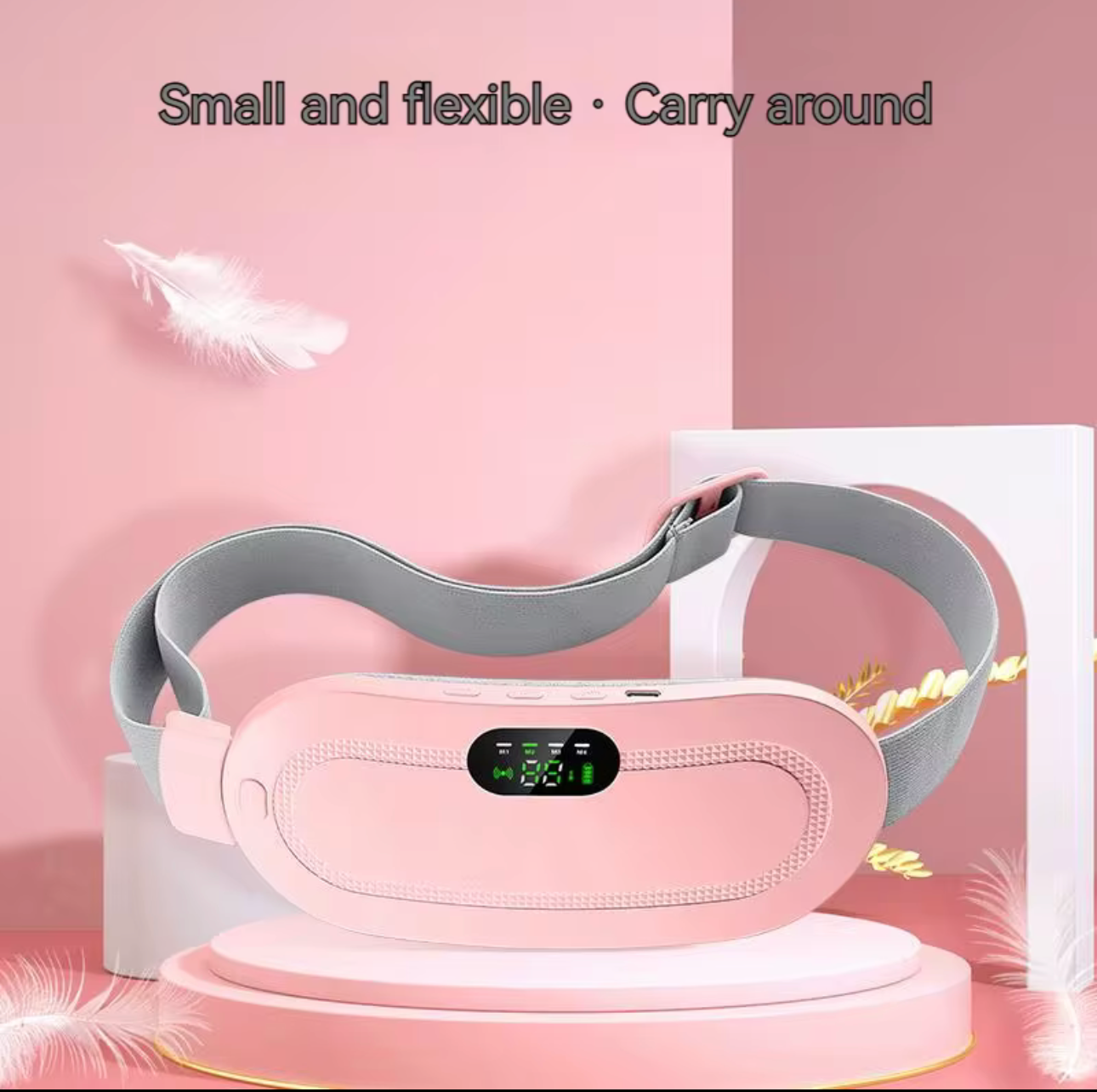 Ceinture Chauffante & Massage Intelligent pour le Ventre – Soulagement des Douleurs Menstruelles et Relaxation Abdominale