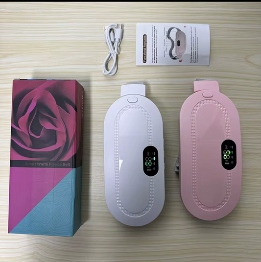 Ceinture Chauffante & Massage Intelligent pour le Ventre – Soulagement des Douleurs Menstruelles et Relaxation Abdominale