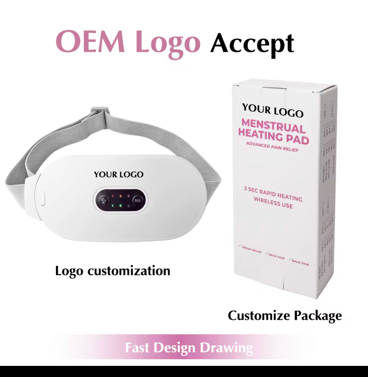 Ceinture Chauffante & Massage Intelligent pour le Ventre – Soulagement des Douleurs Menstruelles et Relaxation Abdominale
