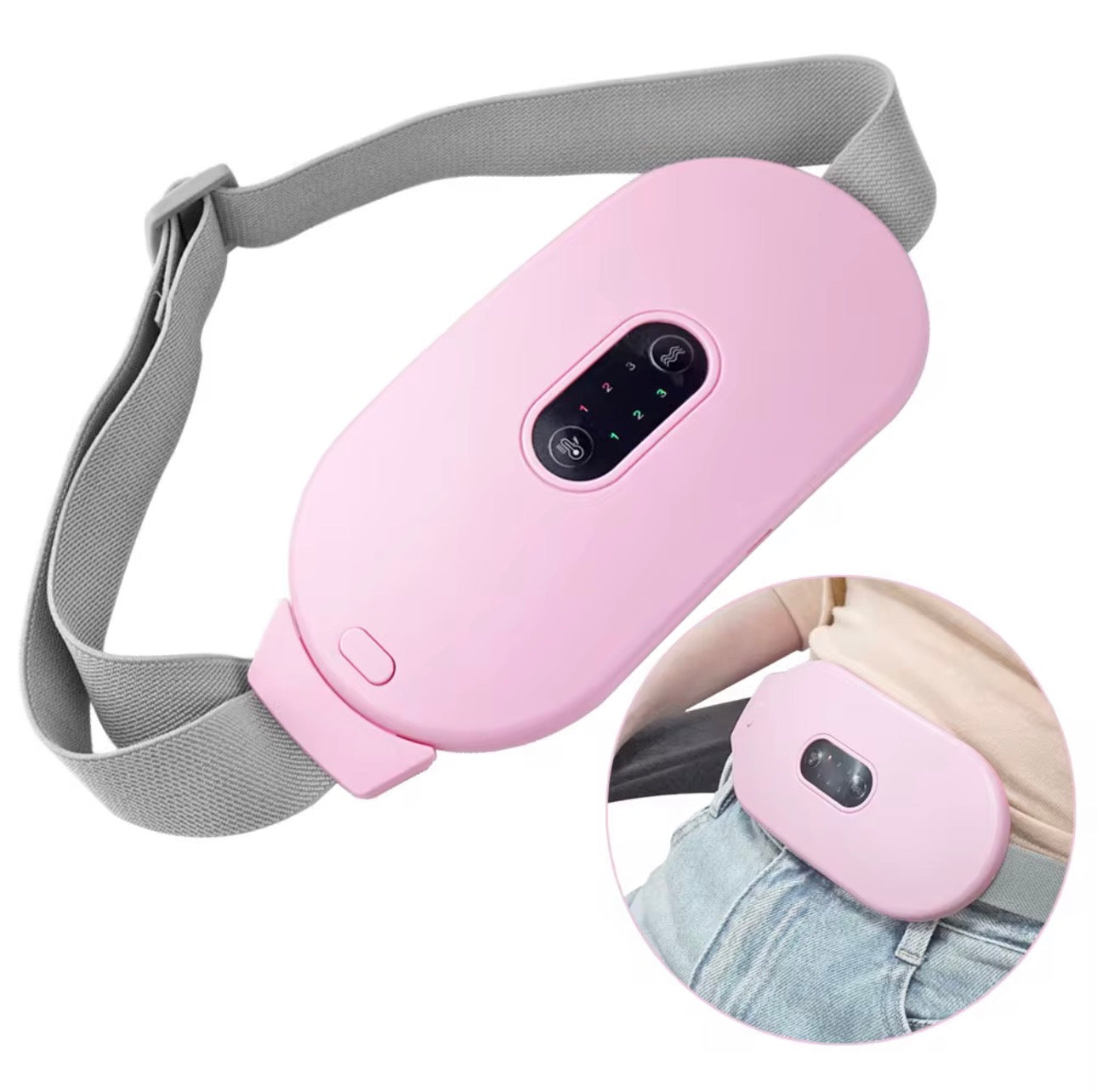 Ceinture Chauffante & Massage Intelligent pour le Ventre – Soulagement des Douleurs Menstruelles et Relaxation Abdominale